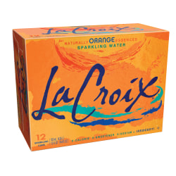LaCroix® Core Sparkling Water with Natural Orange Flavor, 12 Oz, Case of 12 Cans