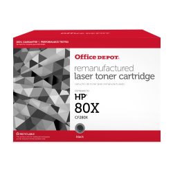 Office Depot® Remanufactured Black High Yield Toner Cartridge Replacement For HP 80X, CF2880X