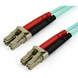 StarTech.com 15m OM4 LC to LC Multimode Duplex Fiber Optic Patch Cable- Aqua - 50/125 - Fiber Optic Cable - 40/100Gb - LSZH
