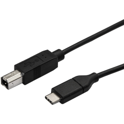 StarTech.com 3m 10ft USB C to USB B Printer Cable - M/M - USB 2.0 - USB C to USB B Cable - Black
