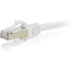 C2G-10ft Cat6 Snagless Shielded (STP) Network Patch Cable - White - Category 6 for Network Device - RJ-45 Male - RJ-45 Male - Shielded - 10ft - White