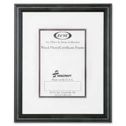 SKILCRAFT® Style A Ready-Made Wood Frames, 8 1/2" x 11", Black, Box Of 12 (AbilityOne 7105-00-052-8689)