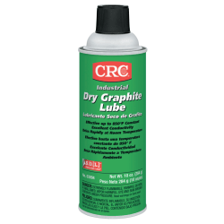 CRC Dry Graphite Lube, 10 Oz Aerosol Can, Black, Pack Of 12 Cans