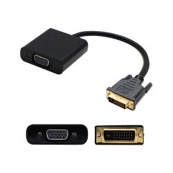 AddOn 8in DVI-D to VGA Adapter Cable - VGA adapter - single link - HD-15 (VGA) (F) to DVI-D (M) - 7.9 in - active - black