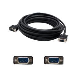 AddOn 15ft VGA Male to Male Black Cable - 100% compatible and guaranteed to work