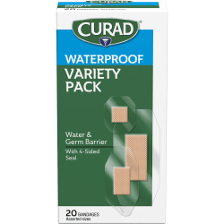 Curad Assorted Waterproof Transparent Bandages - 20/Box - Transparent - Polyurethane