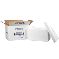 Partners Brand Insulated Shipping Kit, 10 1/2"H x 10"W x 17"D, White
