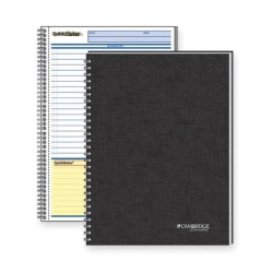 Mead® QuickNotes Business Notebook, 5" x 8", 1 Subject, 80 Sheets, Black