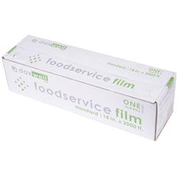 Daxwell Food Film Wrap, 18" x 2,000', Clear