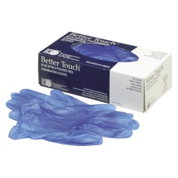 SKILCRAFT Nitrile Exam Gloves - Small Size - Textured, Ambidextrous, Powder-free - Nitrile - 100 / Box - Blue