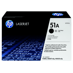 HP 51A Black Toner Cartridge, Q7551A