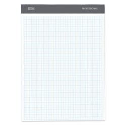 Office Depot® Brand Professional Quad Pad, 8 1/2" x 11 3/4", Dual-Sized Quadrille Ruled (4" x 4", 5" x 5"), 100 Sheets, White