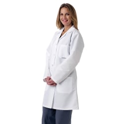 Medline Ladies' Full-Length Lab Coat, 2X, White