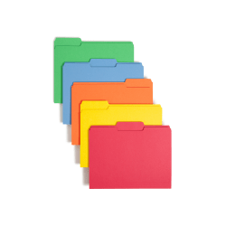 Smead® Color File Folders, Letter Size, 1/3 Cut, Brights, Box Of 100