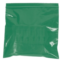 Partners Brand 2 Mil Colored Reclosable Poly Bags, 5" x 8", Green, Case Of 1000