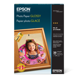 Epson® Glossy Photo Paper, Ledger Size (11" x 17)", Pack Of 20 Sheets