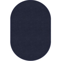 Flagship Carpets Americolors Area Rug, Oval, 7'-1/2' x 12', Navy