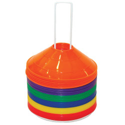 Champion Sports Saucer Field Cone Set, Assorted Colors, Pack Of 48