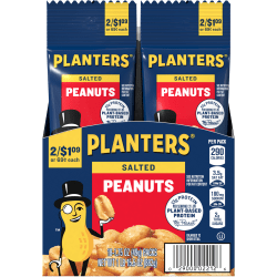 Planters Nut Pouches, Salted Peanuts, 1.75 Oz, Box Of 18