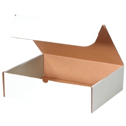 Partners Brand White Literature Mailers, 15 1/8" x 11 1/8" x 4", Pack Of 50