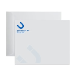 Gummed Seal, White Wove Open End Catalog Mailing Envelopes, 1-Color, Custom 9" x 12", Box Of 500