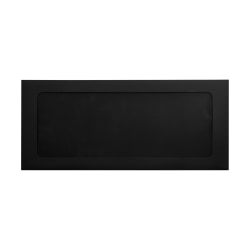 LUX #10 Envelopes, Full-Face Window, Gummed Seal, Midnight Black, Pack Of 50