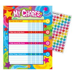 TREND Praise Words 'N Stars Chore And Progress Charts, 8 1/2" x 11", Pack Of 25