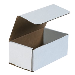 Partners Brand White Corrugated Mailers, 7" x 4" x 3", Pack Of 50