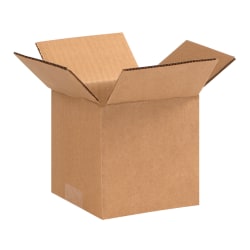 Partners Brand Corrugated Cube Boxes, 5" x 5" x 5", Kraft, Pack Of 25