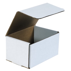 Partners Brand White Corrugated Mailers, 7" x 5" x 4", Pack Of 50