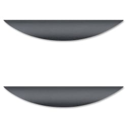 Lorell® Laminate Traditional Rounded Drawer Pulls, 5/8"H x 6-3/8"W x 1-1/8"D, Black, Pack Of 2 Pulls