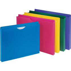 Sparco Letter File Jacket - 1" Folder Capacity - 8 1/2" x 11" - Poly, Polypropylene - Assorted - Translucent, Durable, Thumb Cut - 10 / Pack