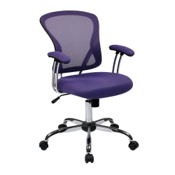 Office Star™ Avenue Six Juliana Mesh Task Chair, Purple/Silver