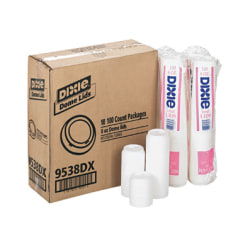 Dixie® Drink-Thru Lid For 8-Oz Hot Drink Cups, White, Carton Of 1,000