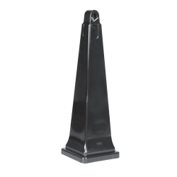 Rubbermaid® GroundsKeeper Pyramid-Shaped Plastic/Steel Cigarette Waste Collector, 1 Gallon, 39 3/4" x 12 1/4" x 12 1/4", Black