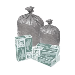 Pitt Plastics 0.5-mil Shark Skin Can Liners, 10 Gallons, 24" x 23", Gray, Pack Of 500