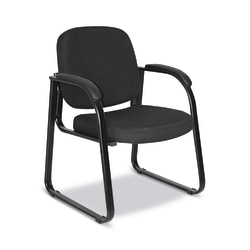 Alera Reception Lounge Series Sled-Base Guest Chair, Black