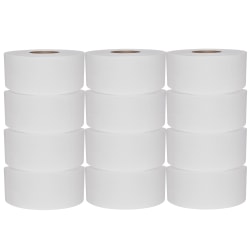Scott® Jumbo Unperforated 2-Ply Toilet Paper, 1000' Per Roll, Pack Of 12 Rolls