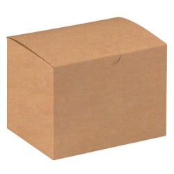Office Depot® Brand Gift Boxes, 6"L x 4 1/2"W x 4 1/2"H, 100% Recycled, Kraft, Case Of 100