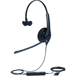 Jabra BIZ 1500 Headset - Mono - USB - Wired - 32 Ohm - 20 Hz - 6.80 kHz - Over-the-head - Monaural - Supra-aural - 7.55 ft Cable - Noise Canceling