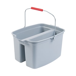 Rubbermaid® Brute Double Utility Pail, 17 Qt, Gray