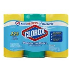 Clorox Disinfecting Bleach-Free Cleaning Wipes Value Pack, Crisp Lemon Scent, 8-5/16" x 13-1/2", 75 Wipes Per Tub, Carton Of 12 Tubs