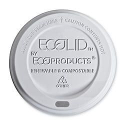 Eco-Products Hot Cup Lids, Fits 10-20 Oz Cups, Translucent, Pack Of 800 Lids