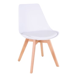 Lorell® Modern Guest Chair, White/Baige
