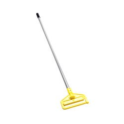 Rubbermaid® Invader Fiberglass Side-Gate Mop Handle, 60", Gray/Yellow