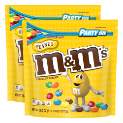 M&M's SUP Party Bag Peanut, 38 oz, 2 Pack