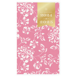 2024 Day Designer Monthly Planning Calendar, 3-5/8" x 6-1/8", Annabel Pink Clear, January To December