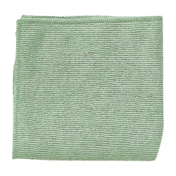 Rubbermaid® Microfiber Cloths, 16" x 16", Green, Case Of 288