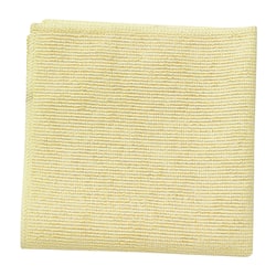 Rubbermaid® Light Commercial Microfiber Cloths, 16" x 16", Yellow, Case Of 288