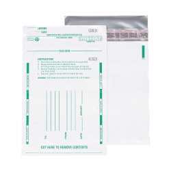 Quality Park Night Deposit Bags, 10" x 13", White, Pack Of 100